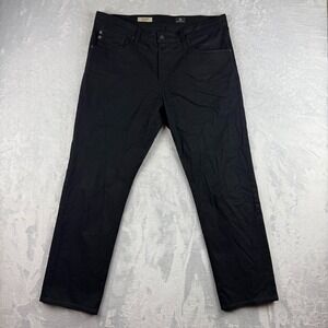 Ag Adriano Goldschmied Men's Black Straight-Leg Chinos